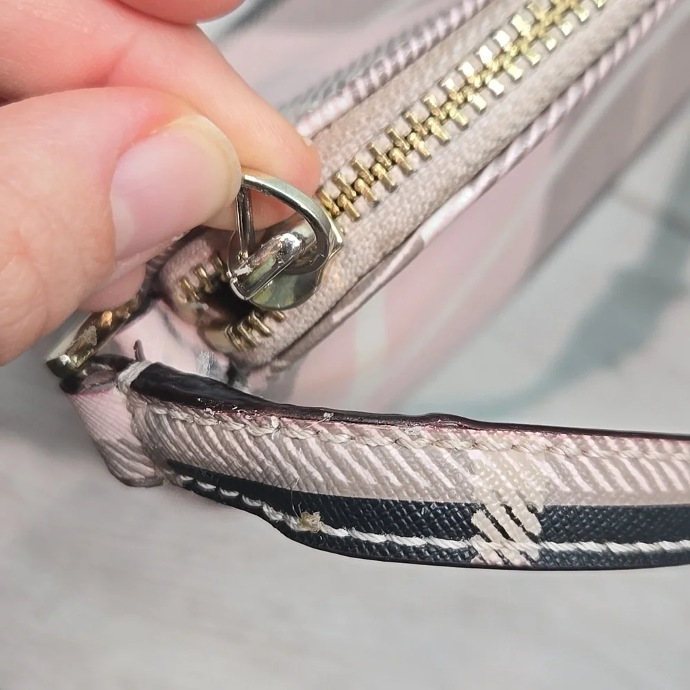 Katw Spade NY Women Pink Plaid Crossbody Bag